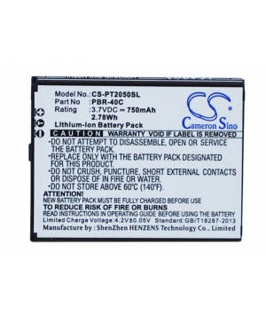 Batería 3.7V 0.75Ah Li-ion para Pantech Breeze 4