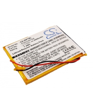 3.7V 2Ah LiPo batterie für iRiver 1P0708SIL 8GB