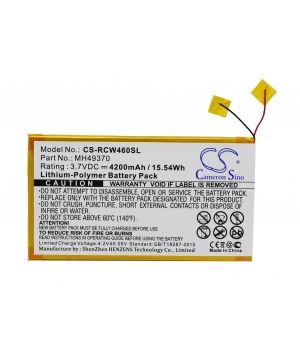 Battery 3.7V 4.2Ah LiPo MH49370 for RCA RCT6203W46