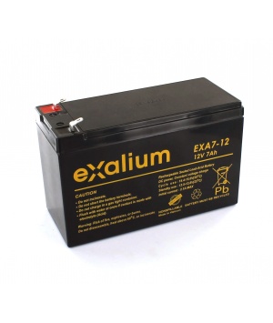 Batterie Plomb 12V 7Ah (151x65x97.5) cosses Larges Yuasa (NP7-12L