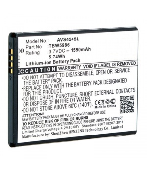 3.7V 1.55Ah Li-ion batterie für Archos 45 Helium 4G