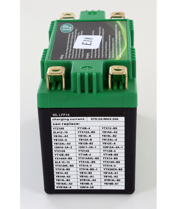 Batterie Moto Li-Ion 12V 14Ah LFP14 sans entretien Ultra légère 48Wh, YTZ10S