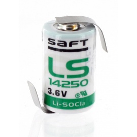 Lithium Saft 3.6V Batteria - 1/2AA LS14250 - Pod di saldatura opposta