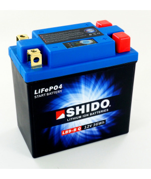 SHIDO LTX9-BS LION -S- Batterie Moto Lithium Ion