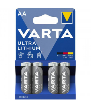 Pilas 1x4 Varta Ultra Lithium Mignon AA LR6 1,5V