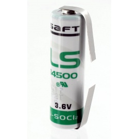 Batería litio Saft 3.6V LS14500 + estirones