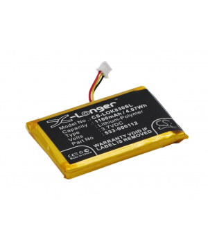 3.7V 1.1Ah LiPo Akku 533-000112 für Logitech K830 Tastatur