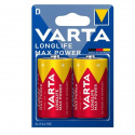 Blister 2 batteries alkaline LR20 Longlife Max Power Varta