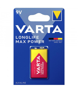 Alkaline Batterie 9V 6LR61 Longlife Max Power Varta