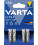 4 Piles Lithium AAA 1.5V Varta