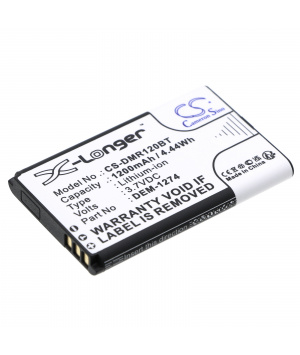 Batterie 3.7V 1.2Ah Li-Ion DEM-1280 pour clavier Paradox Magellan K32RF