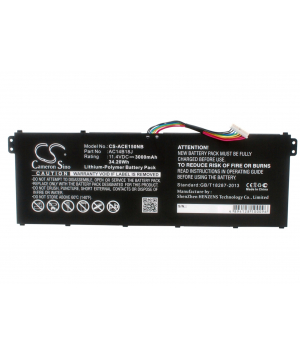 Batterie 11.4V 3Ah LiPo pour Gateway B116-M