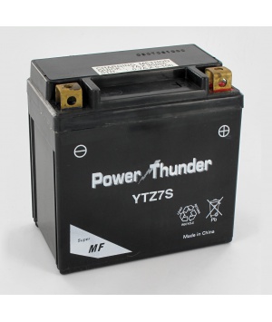 Batterie lithium moto 12V 6AH YTX7L-BS / YTZ7S