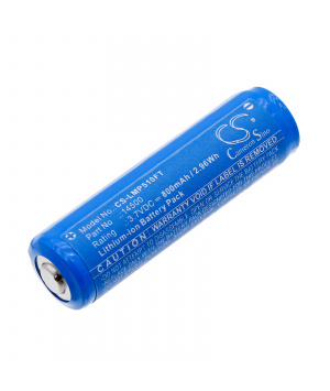 Batteria agli ioni di litio 14500 da 3,7 V 800 mAh per lampada frontale LedLenser MH5