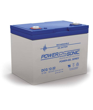 12V 32Ah PowerSonic DCG12-32 Lead Acid Battery