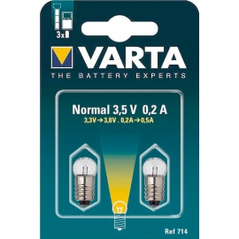 2 lampadine a vite 3.5 v 0.1 A Varta