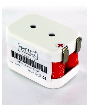 Batterie 6V 1.8Ah NiCd 5 VRECs 1300 Flasque 785501