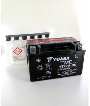 Lead 12V 6.3Ah YTX7A - BS YUASA MF motorcycle battery