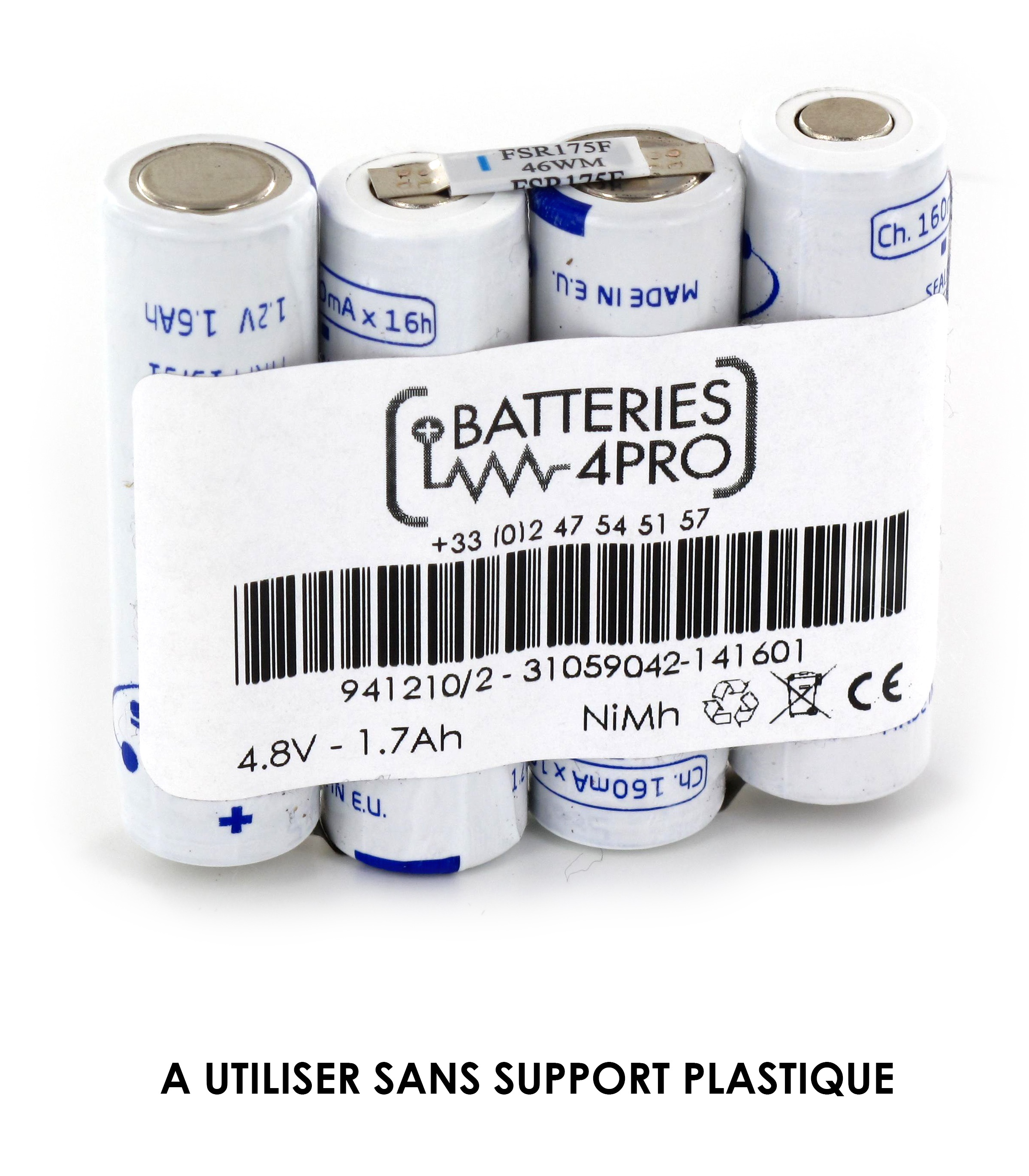 941100 Batterie compatible Compex Fitness 7.2V 1.7Ah 941100, 032002690
