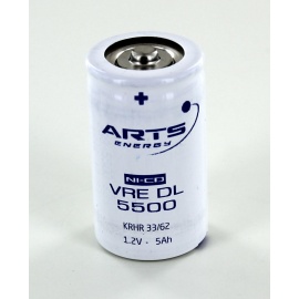 Saft 1.2V 5.5Ah VRE DL 5500 791557 NiCd battery
